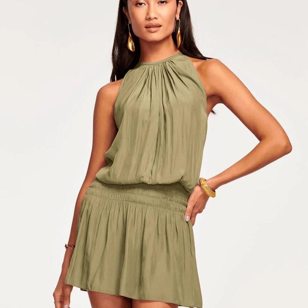 Ramy Brook The Audrey Halter Green Dress Size Medium